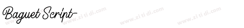Baguet Script字体转换